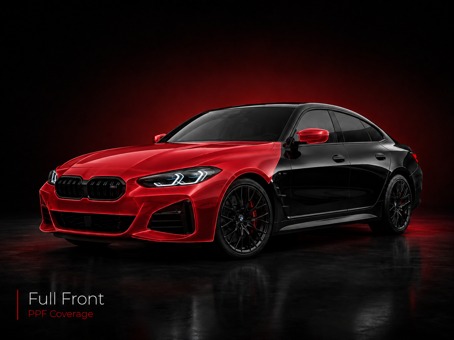 Full front paint protection film coverage