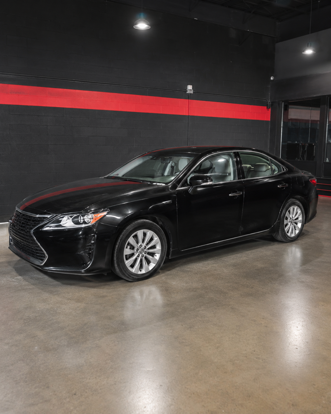 Auto Veil black Lexus paint protection film before image