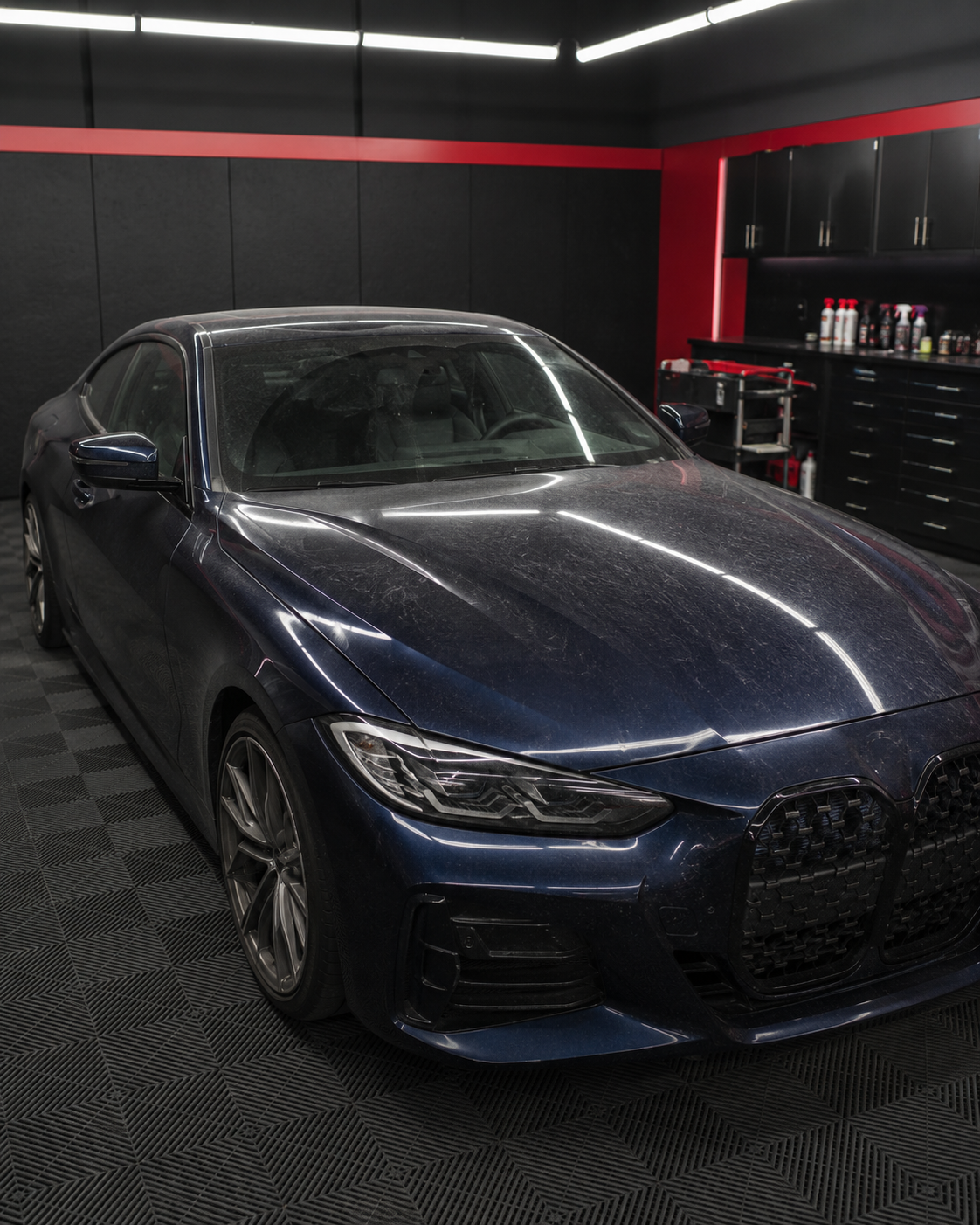 Auto Veil blue coupe ceramic coating before image