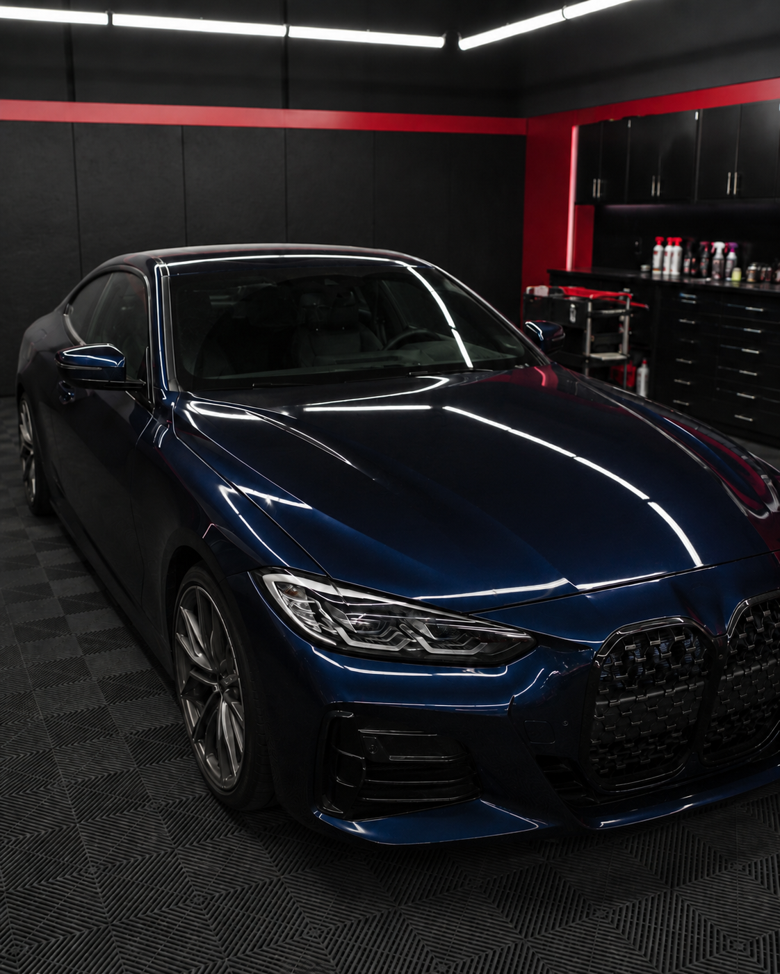 Auto Veil blue coupe ceramic coating after image